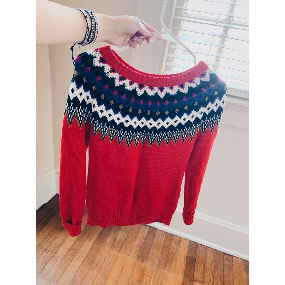 VINTAGE WINTER SWEATER// SIZE XS